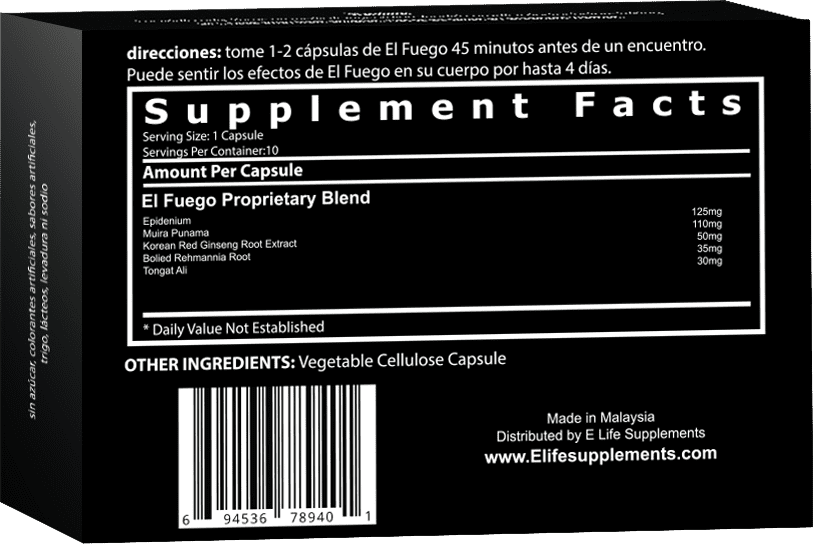 A black and white label for an supplement.