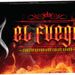 A banner with flames and the words " el fuego "