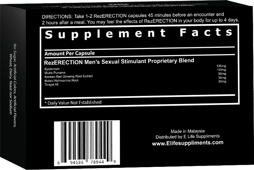 A label for the supplement features instructions.